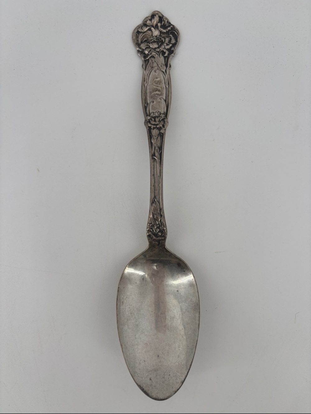 Antique Sterling silver carnation by Wallace serving spoon art Nouveau